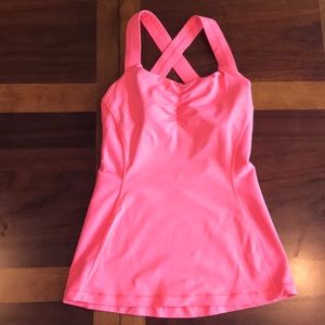 Orange lululemon core crusher tank